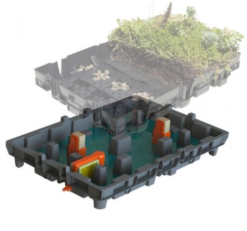 Smartes Gründachsystem - OASIS®  - LE PRIEURE - extensiv / für Flachdach / für Schrägdach
