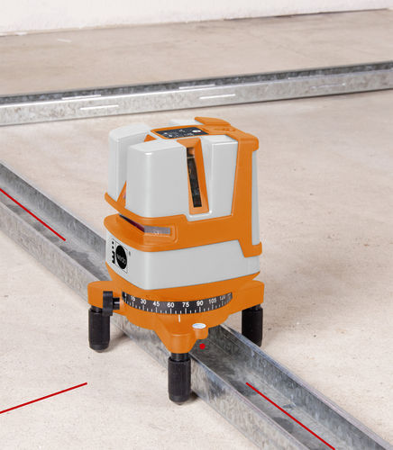 Lasernivelliergerät - X-LINER 4 - NEDO  - robust / horizontal / vertikal