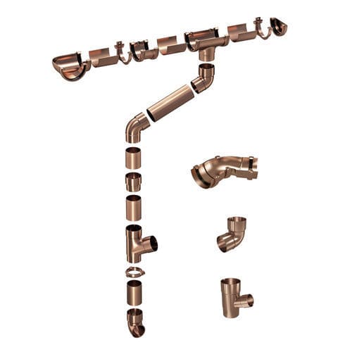 PMMA-Regenrinne - TOP - STAMPLAST SRL - Kupfer / halbrund