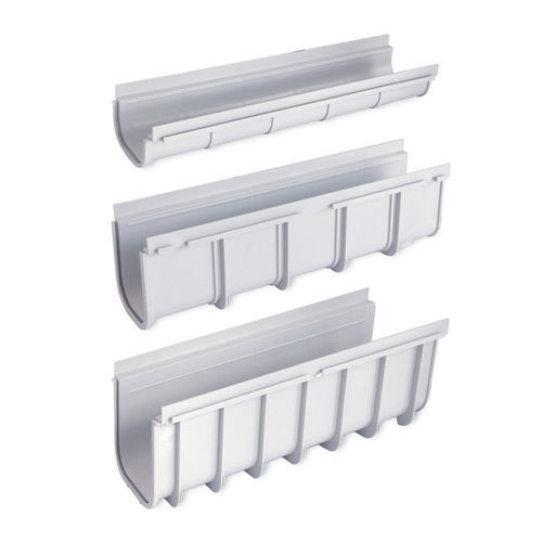 Einzel-Abflussrinne - CN13-01 - STAMPLAST SRL - Polypropylen / für Pool / weiß
