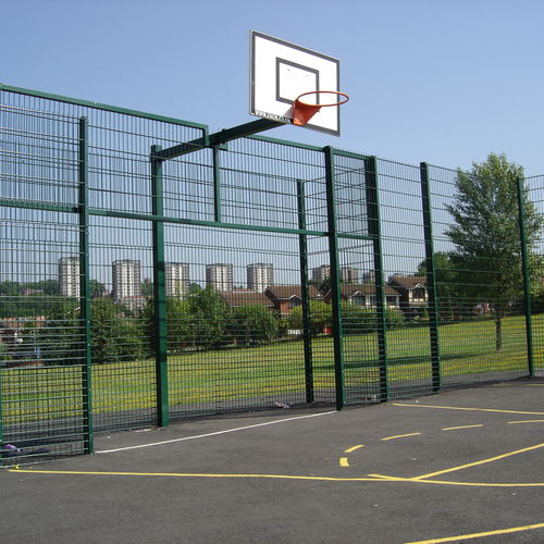 Maschendrahtzaun - Recessed MUGA Goal End - ZAUN FENCING  - für Sportplätze / Sport / pulverbeschichteter Stahl