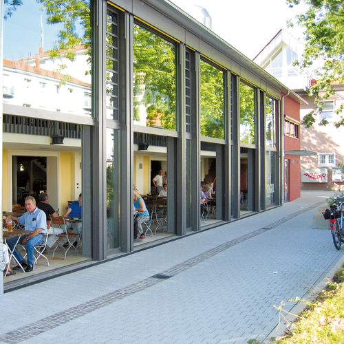 Edelstahl-Fenster - Baier GmbH - Fall / mit Doppelverglasung / wärmeisoliert