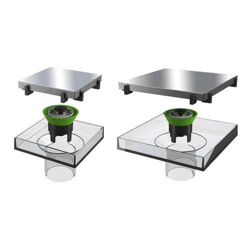 Edelstahl-Bodenablauf - 6293MX10B7 - BONOMINI S.R.L. - für Bad / für Küche / quadratisch