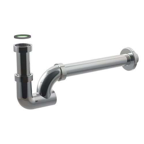 Syphon für Waschbecken / Messing - UNICUM KAPPA  - BONOMINI S.R.L. - Edelstahl / schwarz