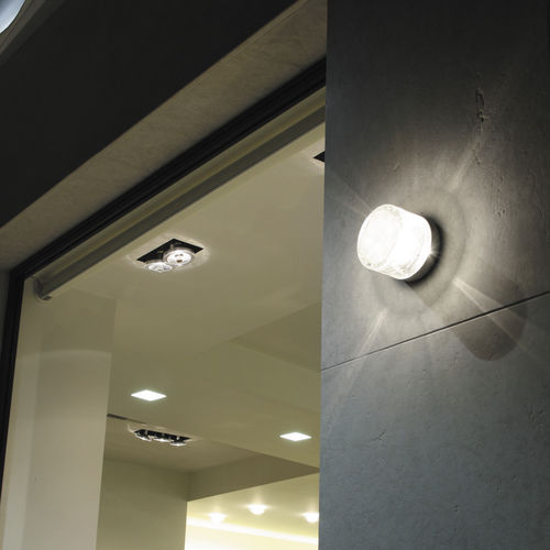 Moderne Wandleuchte - JAZZ D52 - FABBIAN ILLUMINAZIONE - für den Innenraum / Edelstahl / Glas