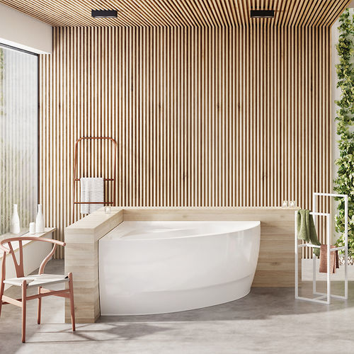 Badewanne für Eckeinbau - Linea  - BALTECO AS - freistehend / für Wohnungen / Acryl