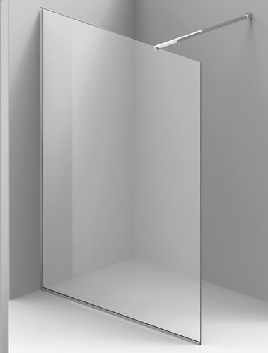 Festinstallierte Duschwand - Concept 12 - BALTECO AS - für Eckeinbau / Hartglas / maßgefertigt