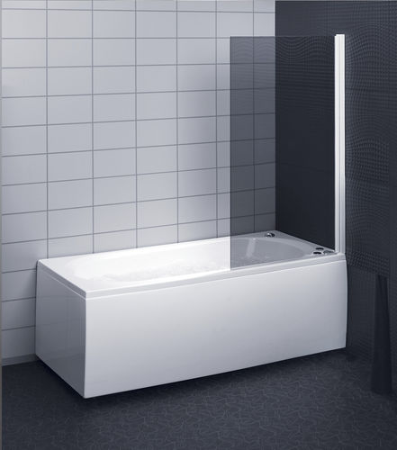 Faltbarer Badewannen-Duschwand - BALTECO AS - links / Hartglas / 1 Paneel