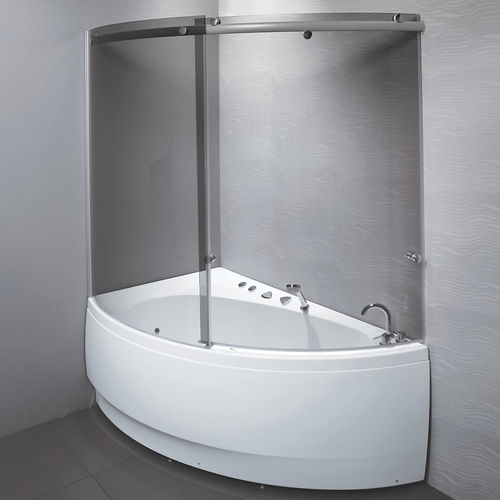 Badewannen-Duschwand / Schiebe - Idea - BALTECO AS - Hartglas / 1 Paneel / 6 mm