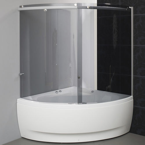 Badewannen-Duschwand / Hartglas - Linea  - BALTECO AS - 1 Paneel / 6 mm / teilgerahmt