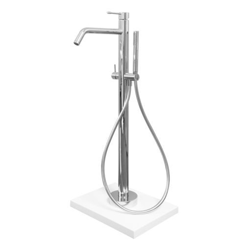 Badewannen-Einhebelmischer - Alpi A4 - BALTECO AS - bodenstehend / Edelstahl / für Badezimmer