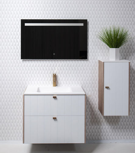 Wandmontierter Spiegel für Badezimmer - CA series - BALTECO AS - modern / rechteckig / schwarz