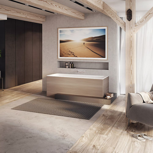 Freistehende Badewanne - Plano  - BALTECO AS - für Wohnungen / Mineralwerkstoff / modern