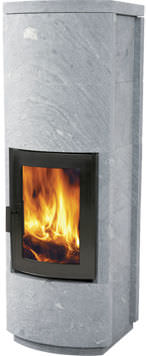 Holz-Kaminofen - JACOB LIGHT - GRANIT KLEBER AS - modern / Stein