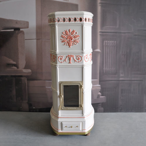 Holz-Kaminofen - GRAND'OVALE - LA CASTELLAMONTE Stufe di Ceramica - 10 kW...20 kW / bodenstehend / klassisch