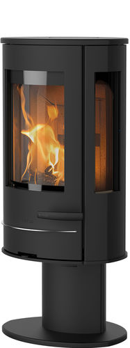 Holz-Kaminofen - LIVA 7 G - LOTUS Heating Systems A/S - mit 3 Sichtseiten / modern / Stahl