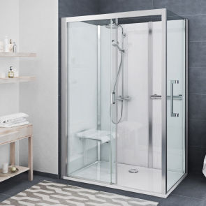 Begehbare Duschkabine - VINATA®  - Roth Werke GmbH Energie- und Sanitärsysteme - Glas / Aluminium / mit Schiebetür