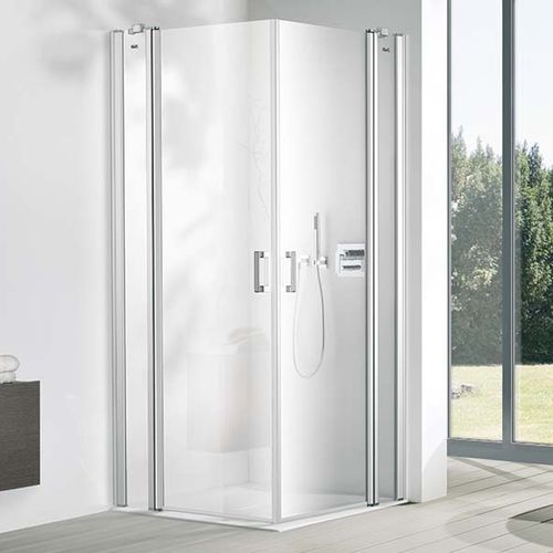Glas-Duschkabine - CARIBA® - Roth Werke GmbH Energie- und Sanitärsysteme - Aluminium / mit Schiebetür / für Eckeinbau