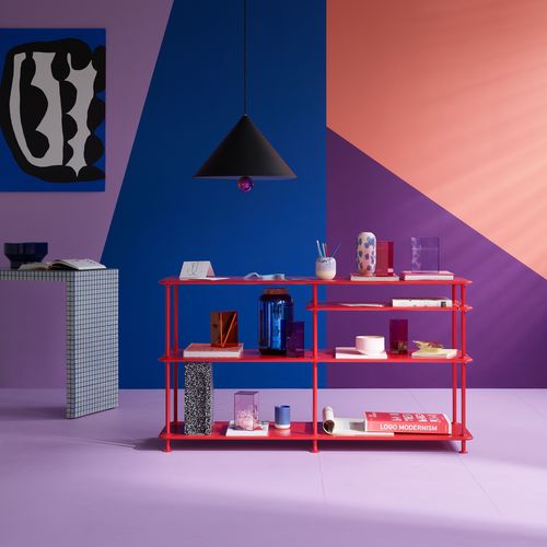 Modernes Regal - 220100 - Montana Furniture - lackiertes MDF / lackiertes Metall / weiß