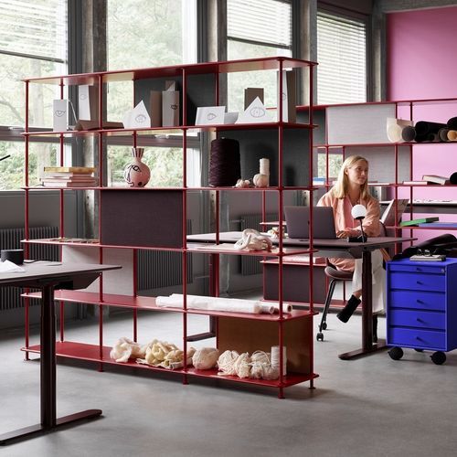 Modernes Regal - Free 555000 - Montana Furniture - lackiertes MDF / lackiertes Metall / weiß