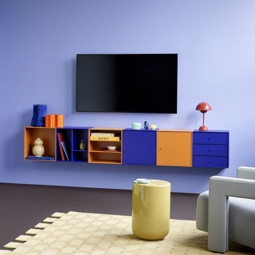 Wandmontiertes Ablagemöbel - Mini 1004 - Montana Furniture - modern / lackiertes MDF / Farbe anpassbar