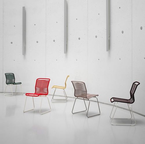 Moderner Esszimmerstuhl - Panton One  - Montana Furniture - für den Innenraum / Polyurethan / Gestell aus rostfreiem Edelstahl