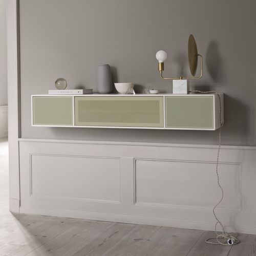 Modernes Fernsehmöbel - VI17 - Montana Furniture - lowboard / lackiertes MDF / weiß