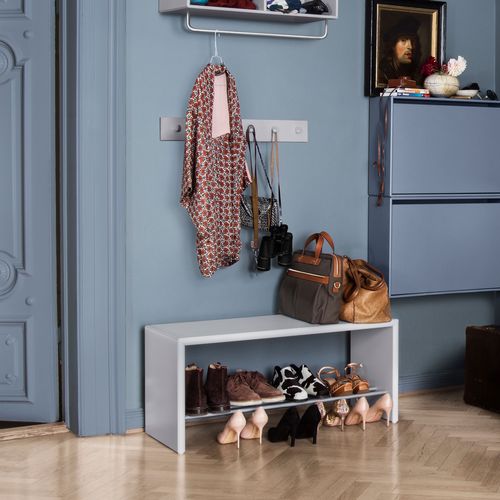Modernes Schuhregal - MON80 - Montana Furniture - selbsttragend / lackiertes MDF / Stahl