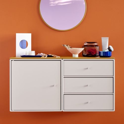 Wandmontiertes Ablagemöbel - Mini 1103 - Montana Furniture - modern / lackiertes MDF / grau