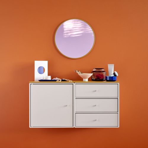 Wandmontierter Spiegel - Mini MCI - Montana Furniture - modern / rund / lackiertes MDF