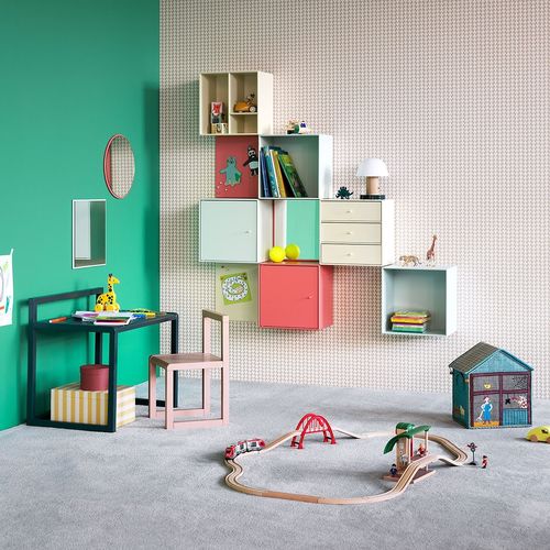 Wandmontierter Spiegel - Mini MSQ - Montana Furniture - modern / rund / quadratisch