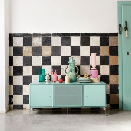 Modernes Sideboard - OCTAVE I - Montana Furniture - lackiertes MDF / mit Regal / mit Falttür