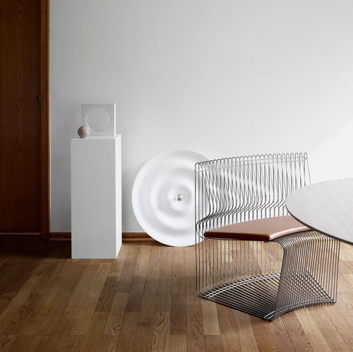 Moderner Stuhl - Pantonova Convex - Montana Furniture - für den Innenraum / Edelstahl / pulverbeschichteter Stahl