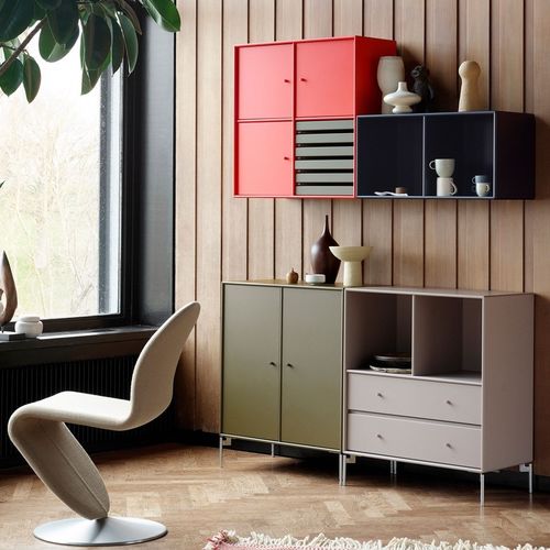 Wandmontiertes Sideboard - 1325 - Montana Furniture - modern / lackiertes MDF / mit Schubladen