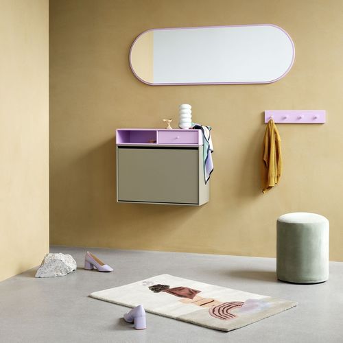 Wandmontierter Spiegel - FIGURE - Montana Furniture - modern / oval / lackiertes MDF