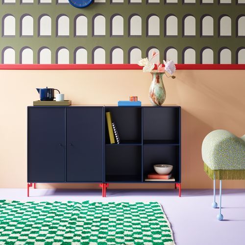 Modernes Sideboard - PAIR - Montana Furniture - lackiertes MDF / mit Regal / mit Schwingtür