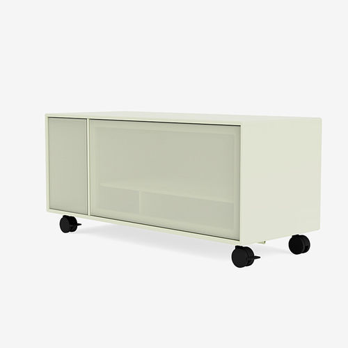 Modernes Fernsehmöbel - SL13L - Montana Furniture - mit Rollen / lackiertes MDF / Stahl