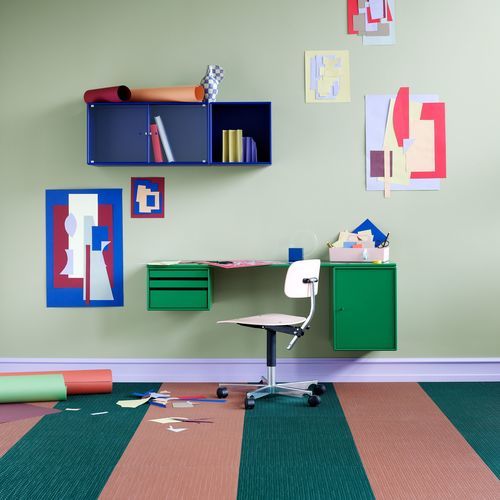 Wandmontierter Schreibtisch - WORKSHOP - Montana Furniture - modern / lackiertes MDF / gerade