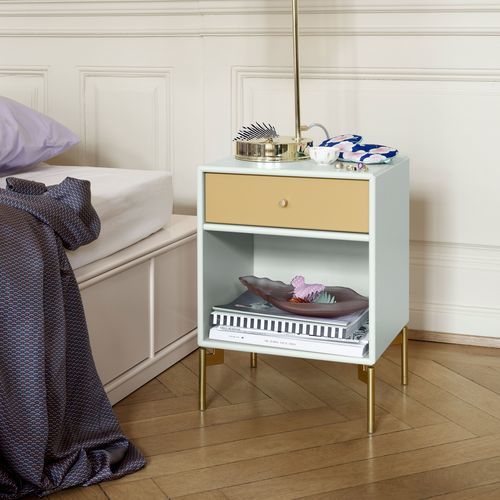 Moderner Nachttisch - 6262 - Montana Furniture - lackiertes MDF / Gestell aus lackiertem MDF / rechteckig