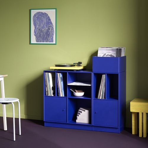 Boden-Ablagemöbel - SPIN III - Montana Furniture - modern / lackiertes MDF / grau