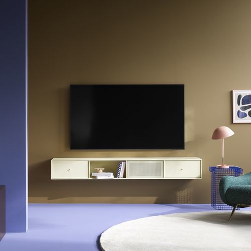 Modernes Fernsehmöbel - OCTAVE VII  - Montana Furniture - lowboard / mit integriertem Stauraum / lackiertes MDF