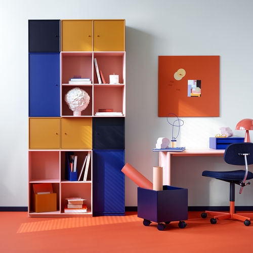 Wandmontiertes Bücherregal - 1112 - Montana Furniture - modern / lackiertes MDF / mit Stauraum