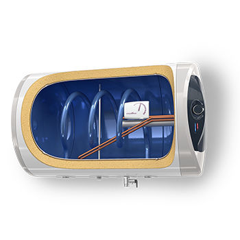Elektrischer Heißwasserspeicher - GCHS 120 47 20 C21 TSR - TESY Ltd. - wandmontiert / horizontal / Wohnbereich
