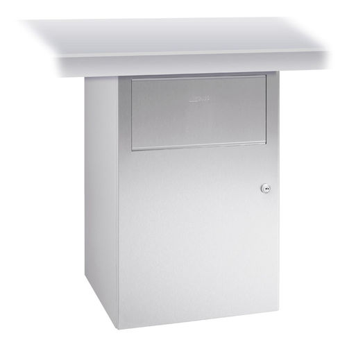 Hygienischer Abfallbehälter - WP139 - ERNST WAGNER GmbH & Co. KG - Unterbau / Edelstahl / mit Deckel