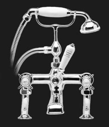 Zweigriffmischer für Badewanne - WB1820C - Windsor Bathroom Company - Aufsatz / Nickel / aus verchromtem Metall