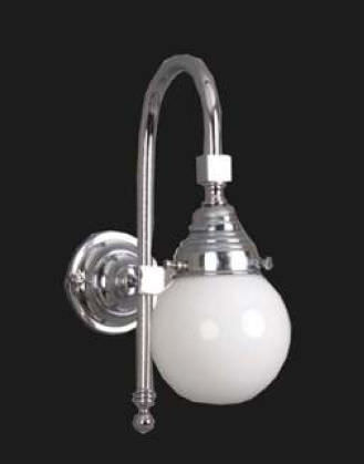 Stil-Wandleuchte - UFFORD - Windsor Bathroom Company - Glas / aus verchromtem Metall / rund