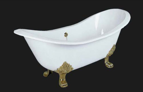 Ovale Badewanne - ANTIQUE - Windsor Bathroom Company - auf Füßen / Gusseisen / weiß