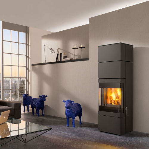 Holz-Kaminofen - STAGE FS14 - Wodtke GmbH - 6 kW / modern / Metall