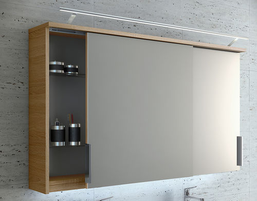 Wandmontierter Spiegel für Badezimmer - ARTIQUA GmbH - modern / rechteckig / Holz