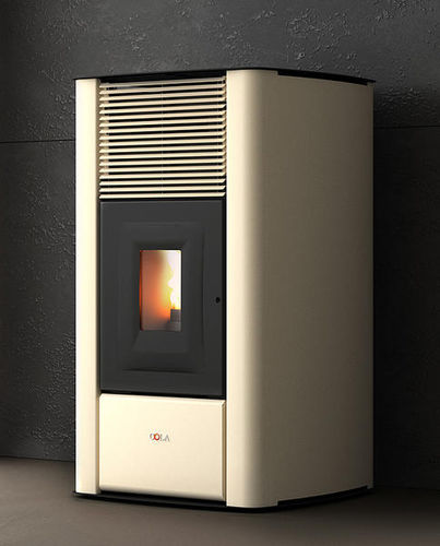 Wasserführender Kaminofen / Pellet - MIRAGE - COLA GF WÄRMETECHNIK - modern / Stahl / Gusseisen